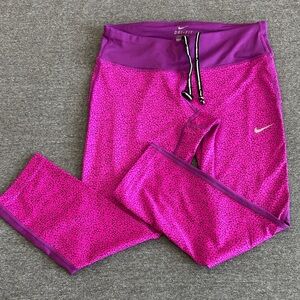 Nike Dri-FIT Fuchsia and Violet Capri Leggings